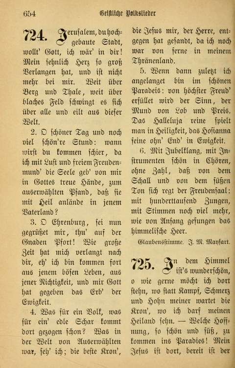 Gesangbuch in Mennoniten-Gemeinden in Kirche und Haus (4th ed.) page 654