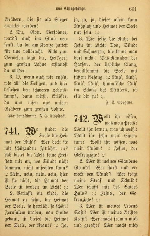 Gesangbuch in Mennoniten-Gemeinden in Kirche und Haus (4th ed.) page 661