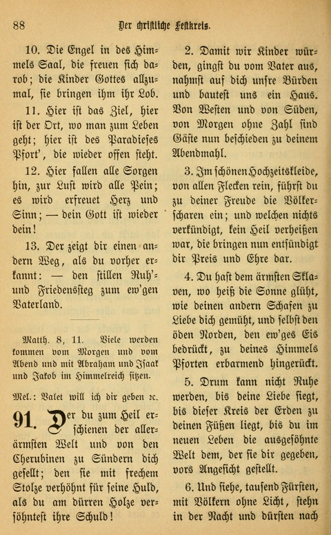 Gesangbuch in Mennoniten-Gemeinden in Kirche und Haus (4th ed.) page 88