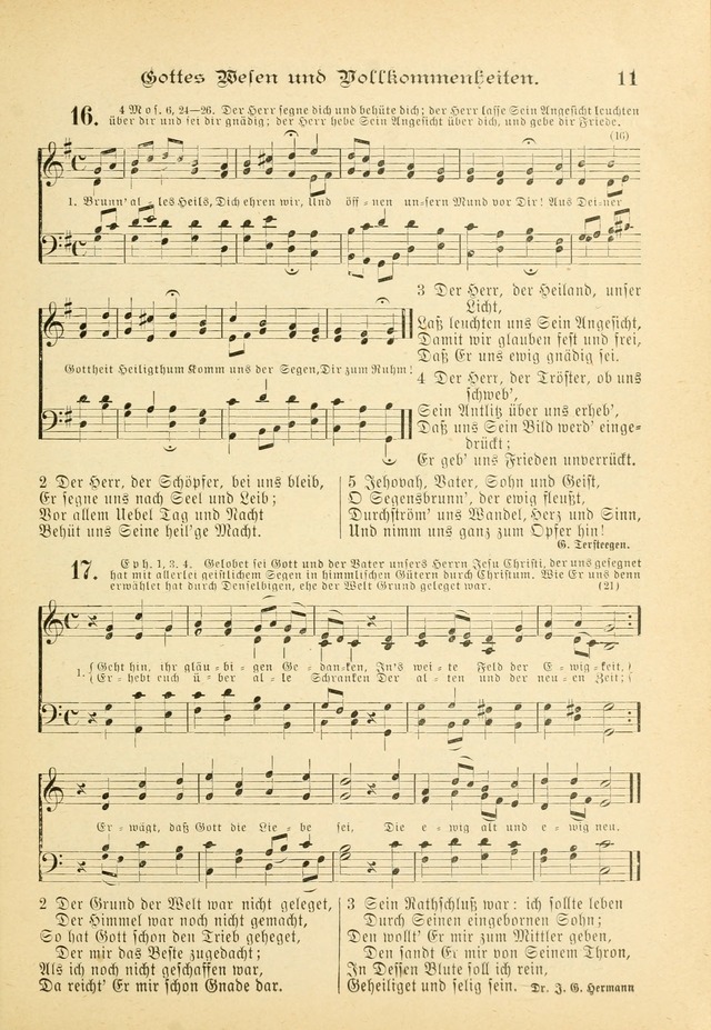 Gesangbuch mit Noten: herausgegeben von der Allgemeinen Conferenz der Mennoniten von Nord-Amerika (3rd. Aufl.) page 11