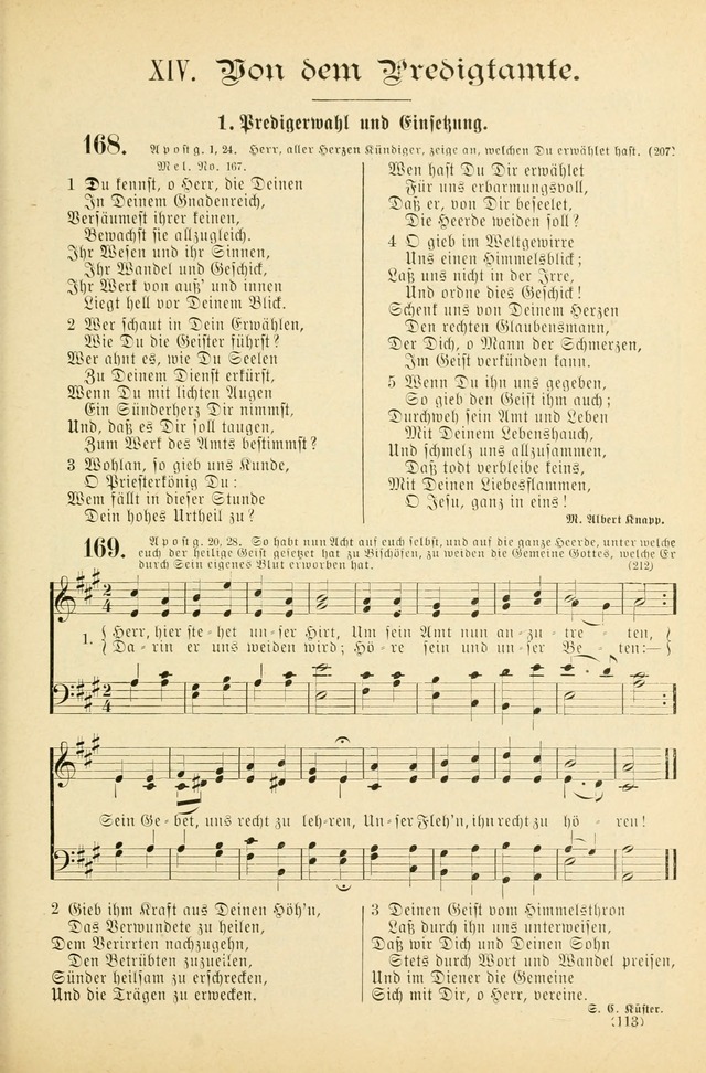 Gesangbuch mit Noten: herausgegeben von der Allgemeinen Conferenz der Mennoniten von Nord-Amerika (3rd. Aufl.) page 113