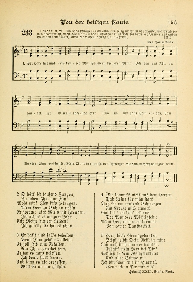 Gesangbuch mit Noten: herausgegeben von der Allgemeinen Conferenz der Mennoniten von Nord-Amerika (3rd. Aufl.) page 155