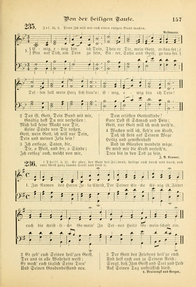 Gesangbuch mit Noten: herausgegeben von der Allgemeinen Conferenz der Mennoniten von Nord-Amerika (3rd. Aufl.) page 157
