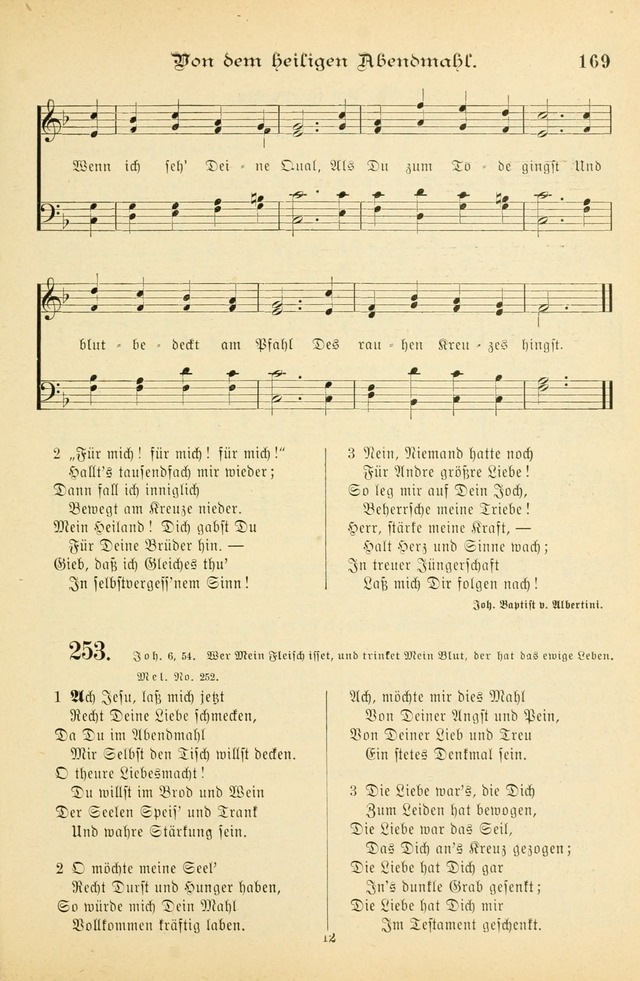 Gesangbuch mit Noten: herausgegeben von der Allgemeinen Conferenz der Mennoniten von Nord-Amerika (3rd. Aufl.) page 169