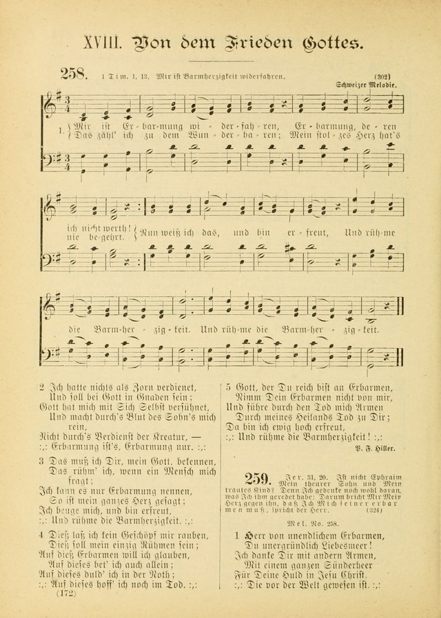 Gesangbuch mit Noten: herausgegeben von der Allgemeinen Conferenz der Mennoniten von Nord-Amerika (3rd. Aufl.) page 172