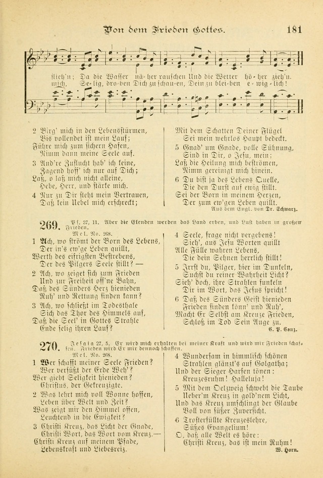 Gesangbuch mit Noten: herausgegeben von der Allgemeinen Conferenz der Mennoniten von Nord-Amerika (3rd. Aufl.) page 181