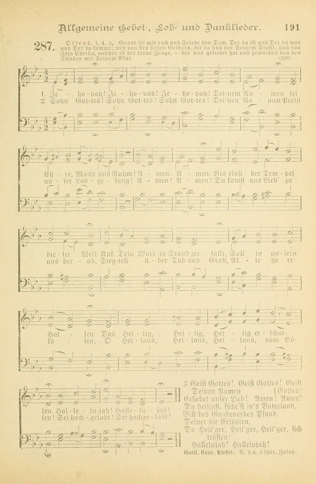 Gesangbuch mit Noten: herausgegeben von der Allgemeinen Conferenz der Mennoniten von Nord-Amerika (3rd. Aufl.) page 191