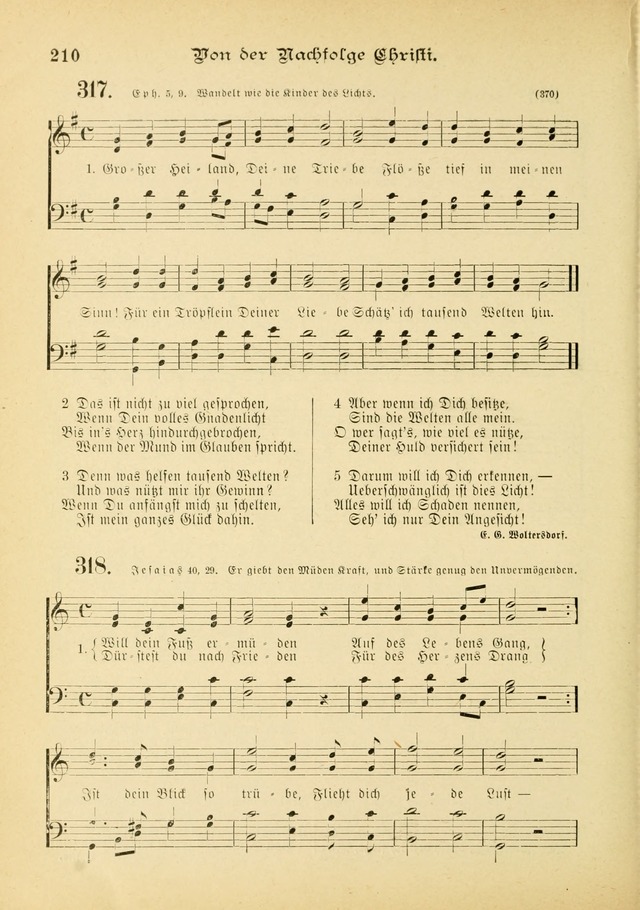 Gesangbuch mit Noten: herausgegeben von der Allgemeinen Conferenz der Mennoniten von Nord-Amerika (3rd. Aufl.) page 210