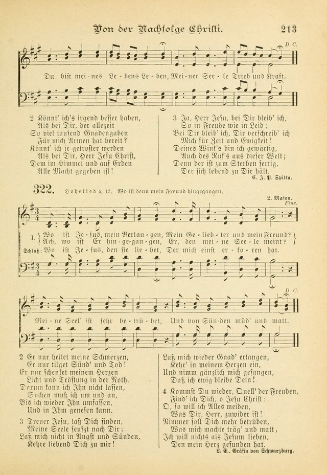Gesangbuch mit Noten: herausgegeben von der Allgemeinen Conferenz der Mennoniten von Nord-Amerika (3rd. Aufl.) page 213