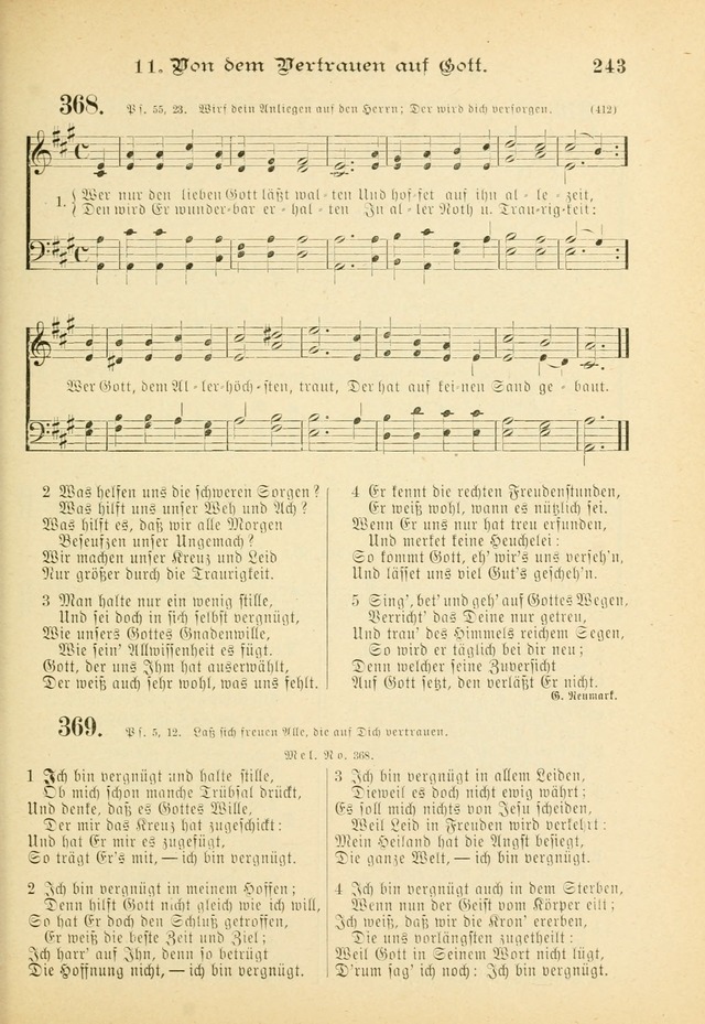 Gesangbuch mit Noten: herausgegeben von der Allgemeinen Conferenz der Mennoniten von Nord-Amerika (3rd. Aufl.) page 243