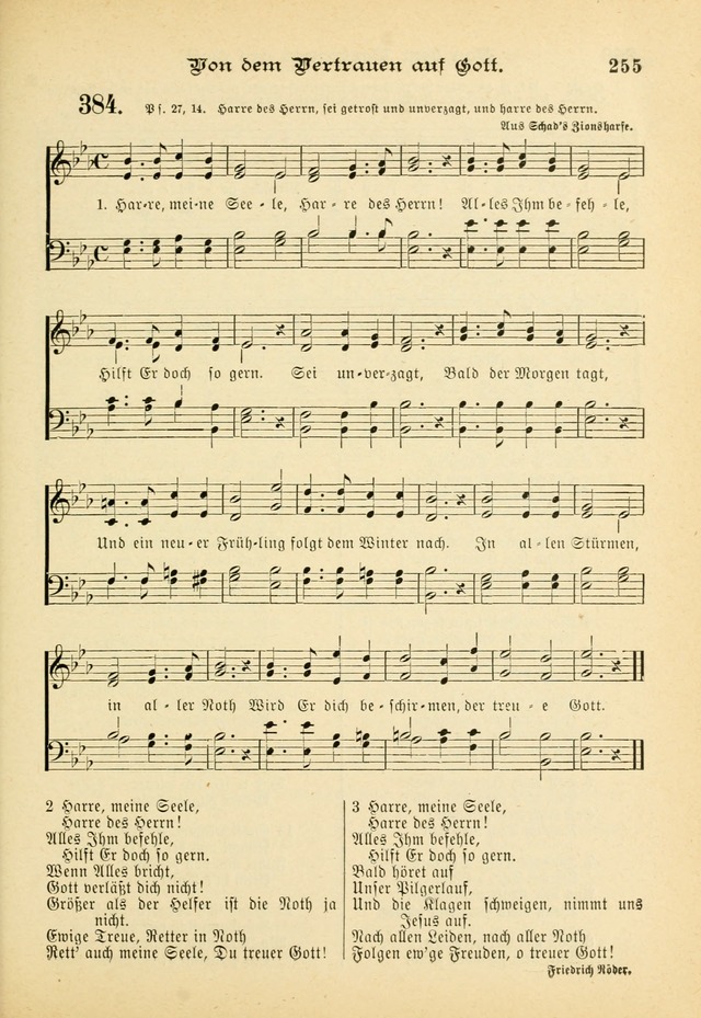 Gesangbuch mit Noten: herausgegeben von der Allgemeinen Conferenz der Mennoniten von Nord-Amerika (3rd. Aufl.) page 255