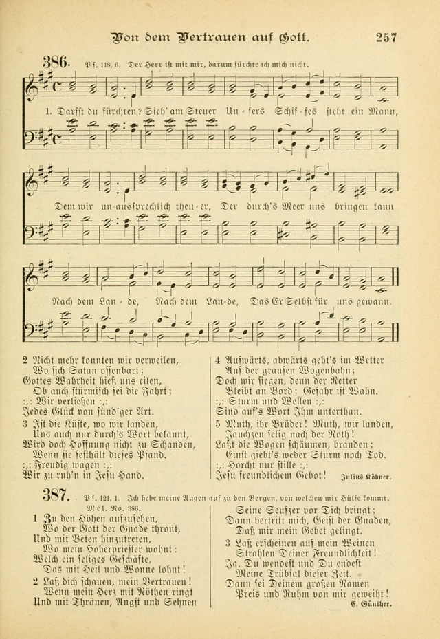 Gesangbuch mit Noten: herausgegeben von der Allgemeinen Conferenz der Mennoniten von Nord-Amerika (3rd. Aufl.) page 257