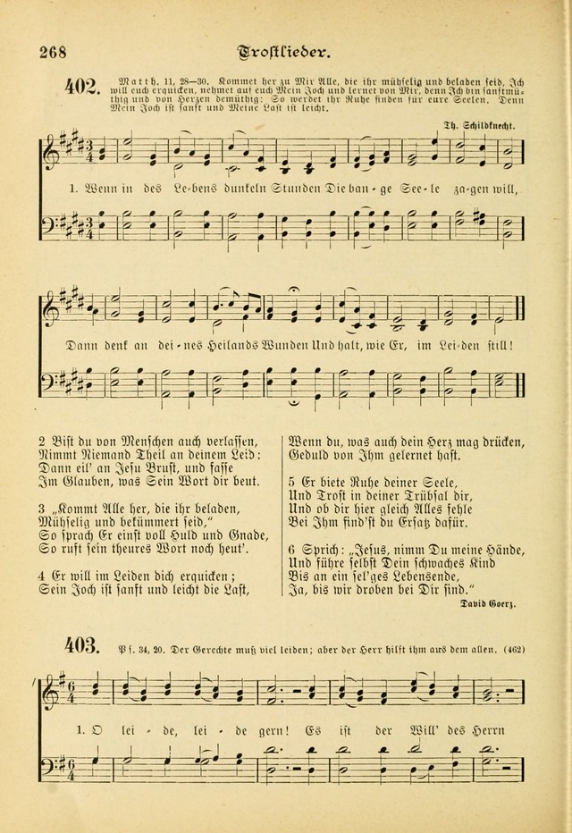 Gesangbuch mit Noten: herausgegeben von der Allgemeinen Conferenz der Mennoniten von Nord-Amerika (3rd. Aufl.) page 268
