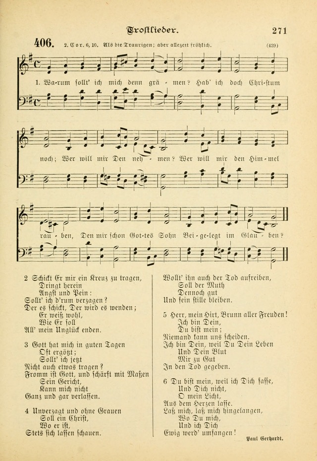 Gesangbuch mit Noten: herausgegeben von der Allgemeinen Conferenz der Mennoniten von Nord-Amerika (3rd. Aufl.) page 271