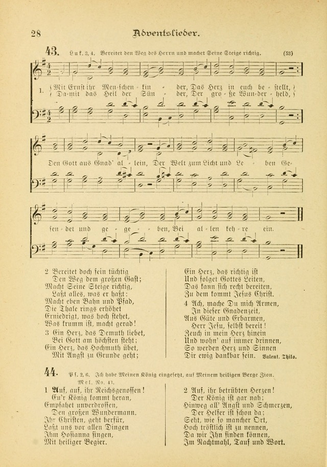 Gesangbuch mit Noten: herausgegeben von der Allgemeinen Conferenz der Mennoniten von Nord-Amerika (3rd. Aufl.) page 28