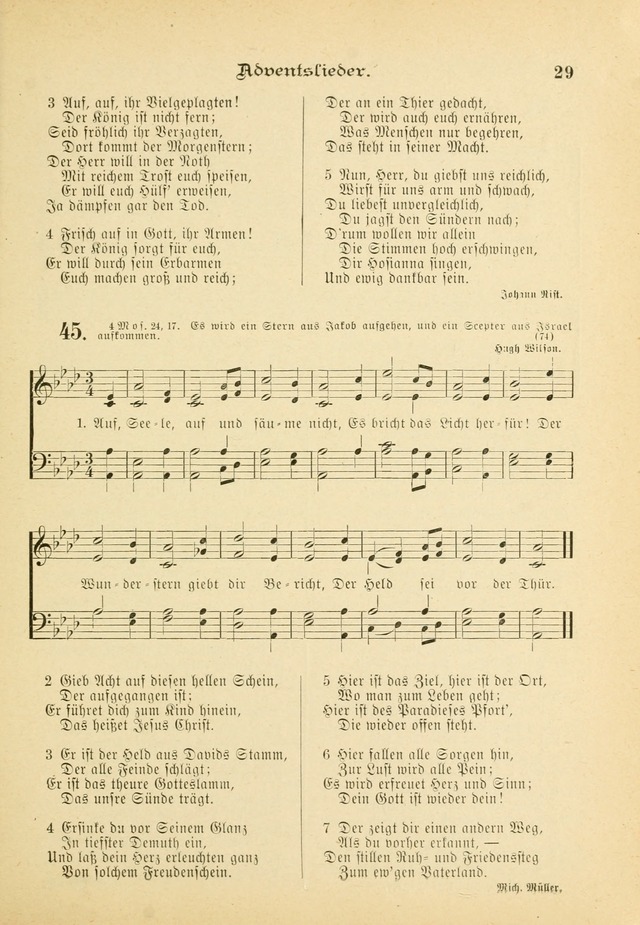 Gesangbuch mit Noten: herausgegeben von der Allgemeinen Conferenz der Mennoniten von Nord-Amerika (3rd. Aufl.) page 29