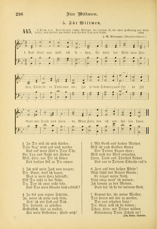 Gesangbuch mit Noten: herausgegeben von der Allgemeinen Conferenz der Mennoniten von Nord-Amerika (3rd. Aufl.) page 296