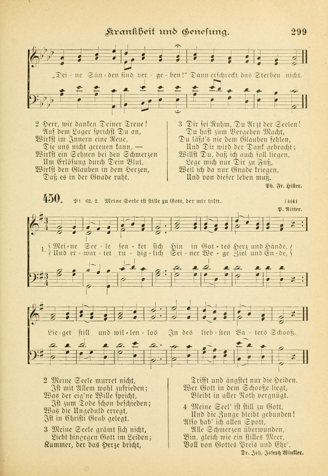 Gesangbuch mit Noten: herausgegeben von der Allgemeinen Conferenz der Mennoniten von Nord-Amerika (3rd. Aufl.) page 299