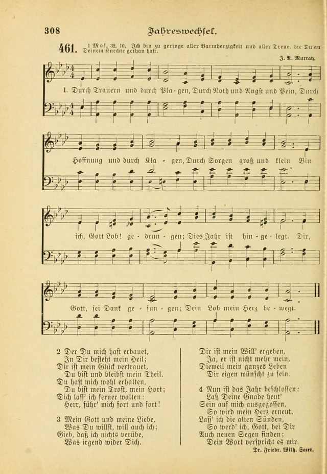 Gesangbuch mit Noten: herausgegeben von der Allgemeinen Conferenz der Mennoniten von Nord-Amerika (3rd. Aufl.) page 308