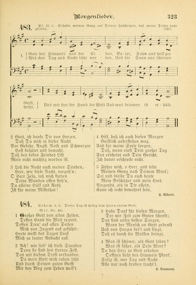 Gesangbuch mit Noten: herausgegeben von der Allgemeinen Conferenz der Mennoniten von Nord-Amerika (3rd. Aufl.) page 323