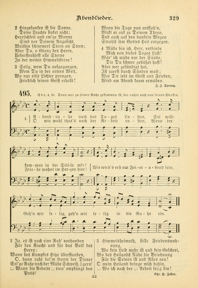 Gesangbuch mit Noten: herausgegeben von der Allgemeinen Conferenz der Mennoniten von Nord-Amerika (3rd. Aufl.) page 329