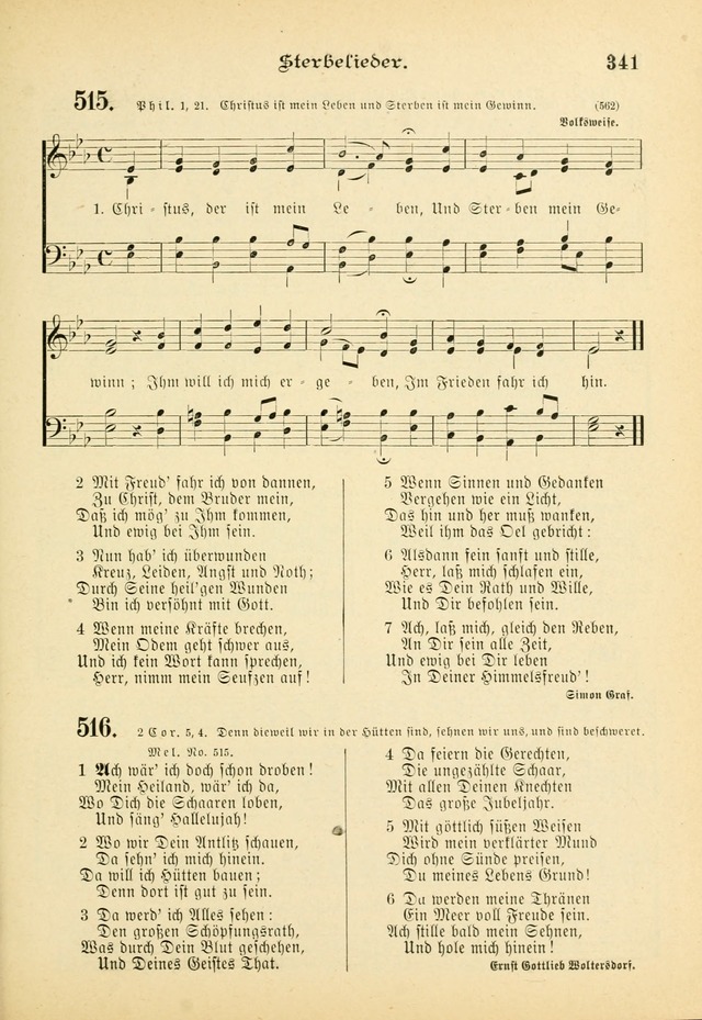 Gesangbuch mit Noten: herausgegeben von der Allgemeinen Conferenz der Mennoniten von Nord-Amerika (3rd. Aufl.) page 341