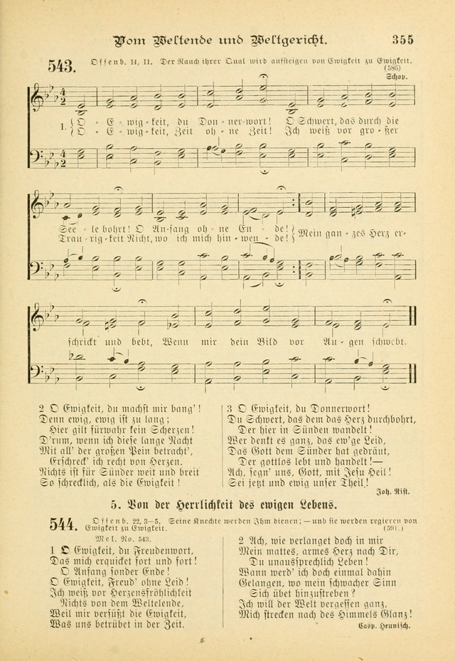 Gesangbuch mit Noten: herausgegeben von der Allgemeinen Conferenz der Mennoniten von Nord-Amerika (3rd. Aufl.) page 355