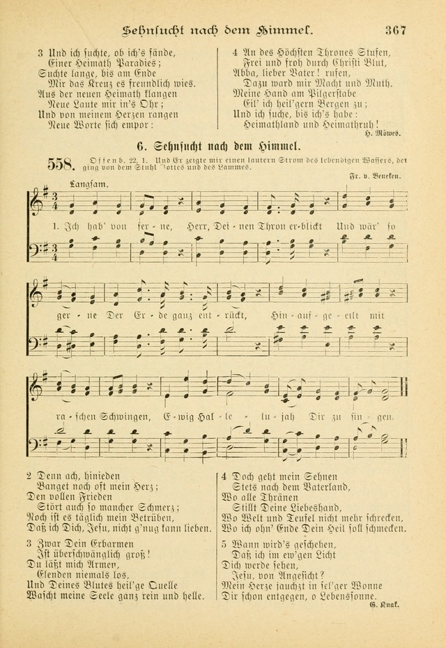 Gesangbuch mit Noten: herausgegeben von der Allgemeinen Conferenz der Mennoniten von Nord-Amerika (3rd. Aufl.) page 367