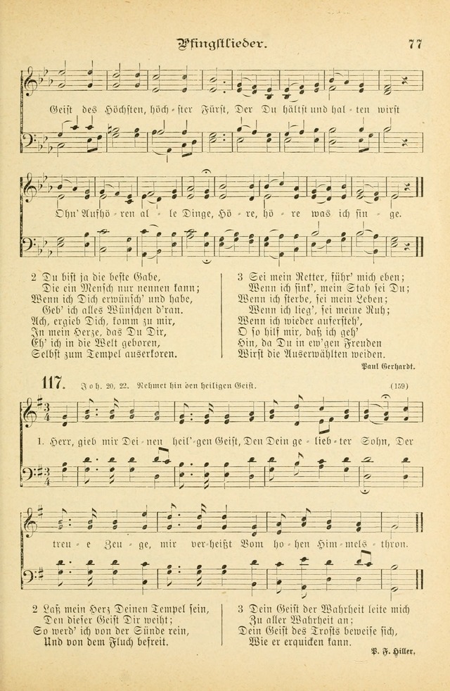 Gesangbuch mit Noten: herausgegeben von der Allgemeinen Conferenz der Mennoniten von Nord-Amerika (3rd. Aufl.) page 77