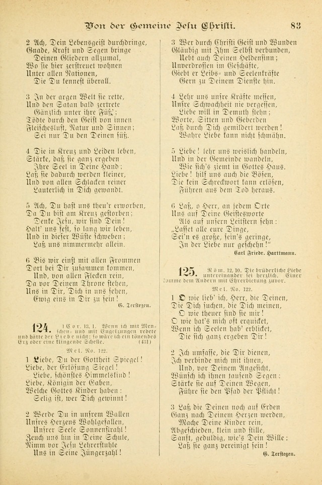 Gesangbuch mit Noten: herausgegeben von der Allgemeinen Conferenz der Mennoniten von Nord-Amerika (3rd. Aufl.) page 83