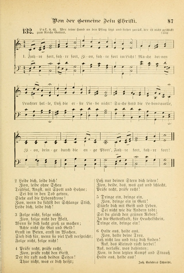 Gesangbuch mit Noten: herausgegeben von der Allgemeinen Conferenz der Mennoniten von Nord-Amerika (3rd. Aufl.) page 87