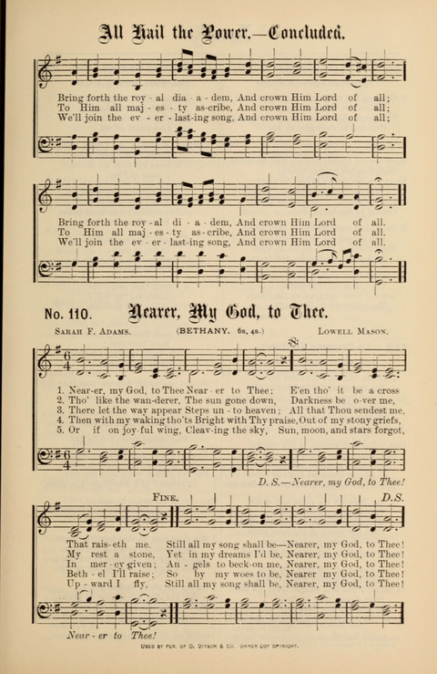 Gospel Melodies New and Old: For use in the Universalist Church page 107