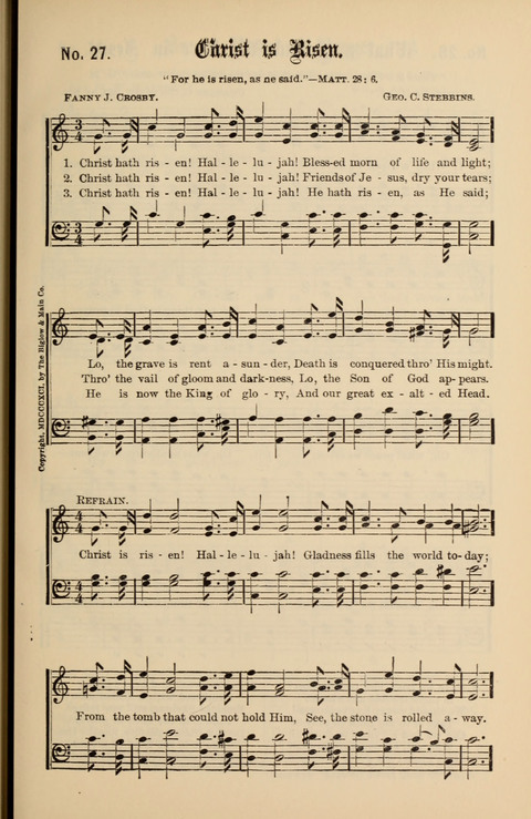 Gospel Melodies New and Old: For use in the Universalist Church page 27