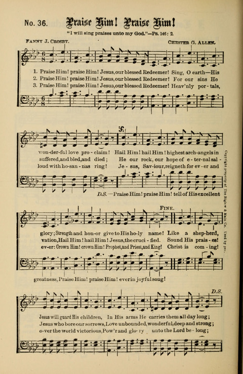 Gospel Melodies New and Old: For use in the Universalist Church page 36