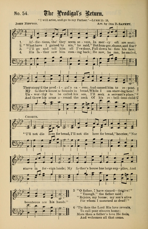 Gospel Melodies New and Old: For use in the Universalist Church page 54