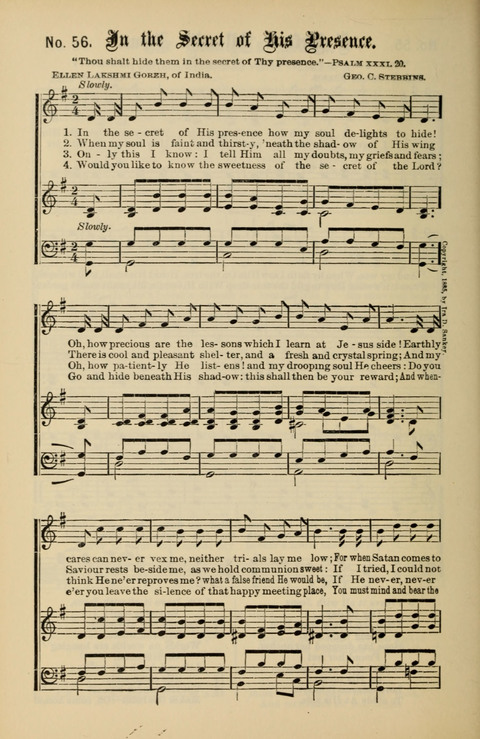 Gospel Melodies New and Old: For use in the Universalist Church page 56