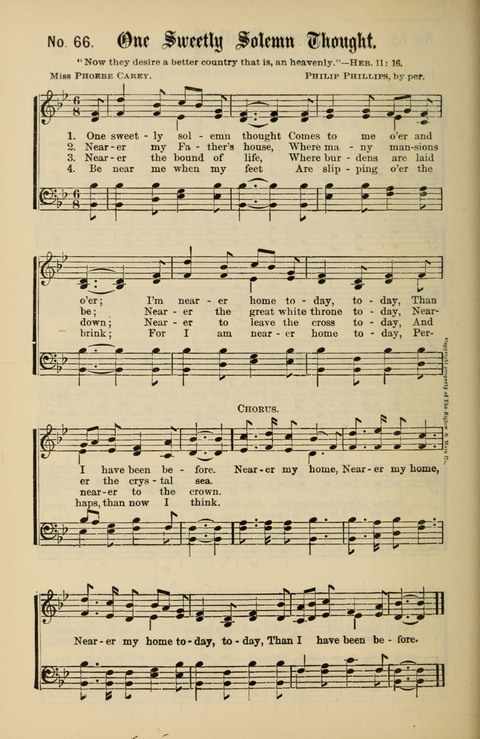 Gospel Melodies New and Old: For use in the Universalist Church page 66