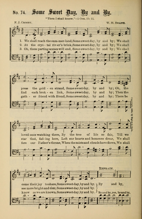 Gospel Melodies New and Old: For use in the Universalist Church page 74