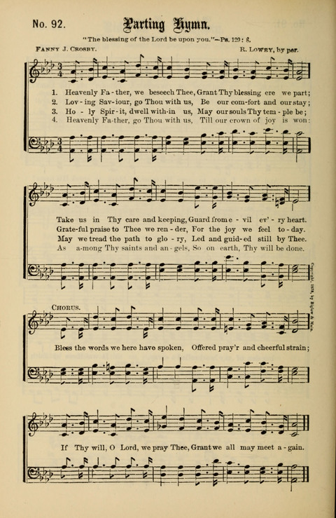 Gospel Melodies New and Old: For use in the Universalist Church page 92