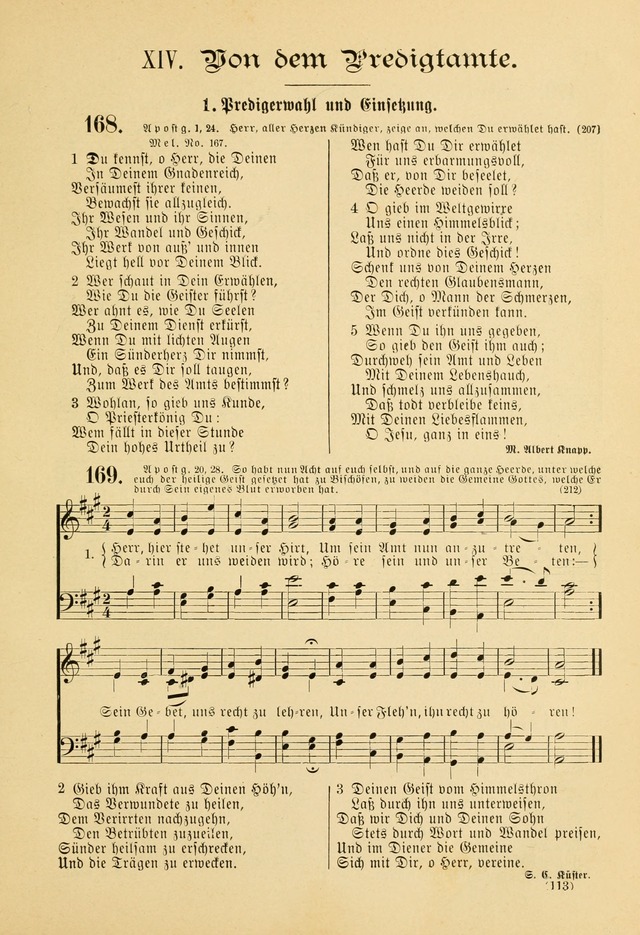 Gesangbuch mit Noten: herausgegeben von der Allgemeinen Conferenz der Mennoniten von Nord-Amerika page 113