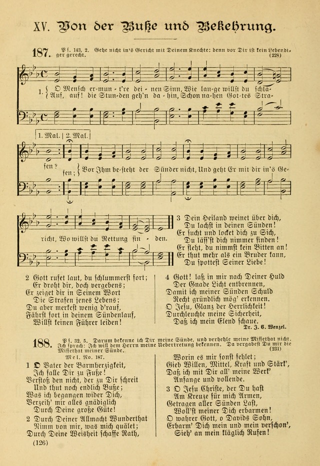 Gesangbuch mit Noten: herausgegeben von der Allgemeinen Conferenz der Mennoniten von Nord-Amerika page 126