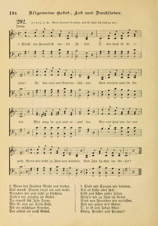 Gesangbuch mit Noten: herausgegeben von der Allgemeinen Conferenz der Mennoniten von Nord-Amerika page 194