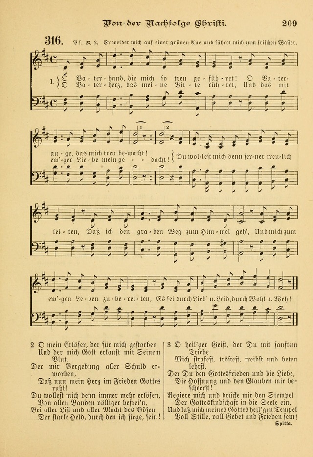 Gesangbuch mit Noten: herausgegeben von der Allgemeinen Conferenz der Mennoniten von Nord-Amerika page 209