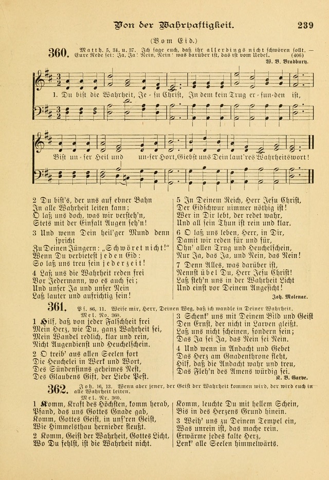 Gesangbuch mit Noten: herausgegeben von der Allgemeinen Conferenz der Mennoniten von Nord-Amerika page 239