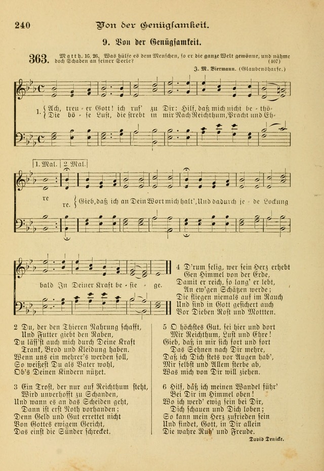Gesangbuch mit Noten: herausgegeben von der Allgemeinen Conferenz der Mennoniten von Nord-Amerika page 240