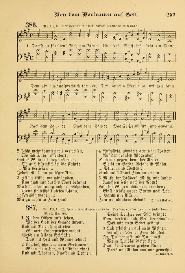 Gesangbuch mit Noten: herausgegeben von der Allgemeinen Conferenz der Mennoniten von Nord-Amerika page 257