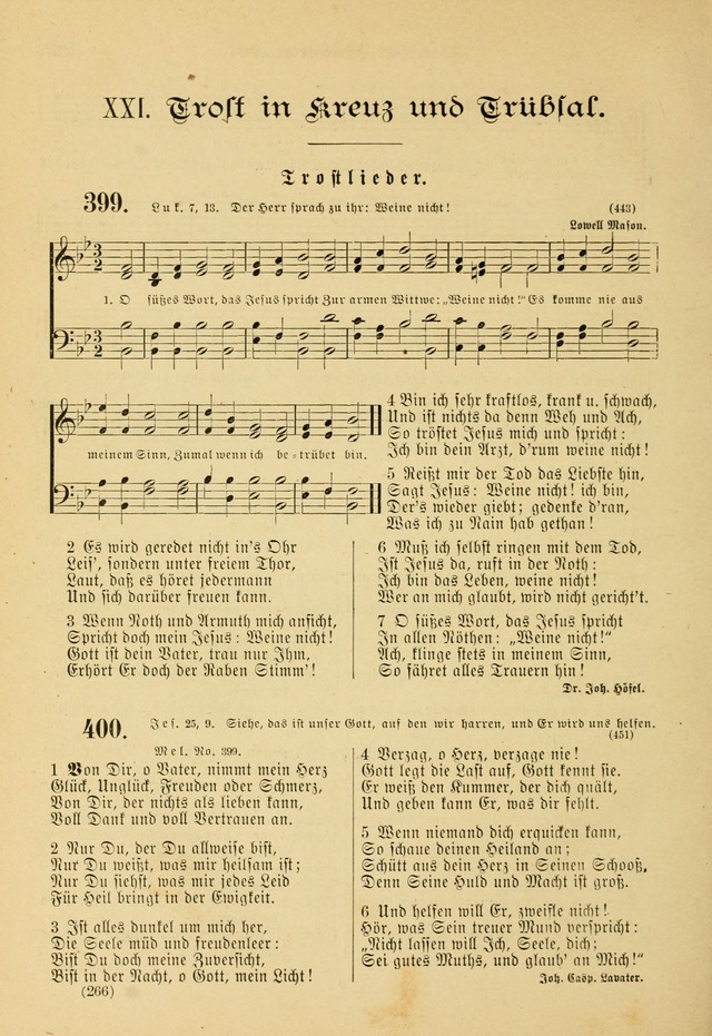 Gesangbuch mit Noten: herausgegeben von der Allgemeinen Conferenz der Mennoniten von Nord-Amerika page 266