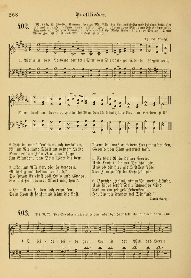 Gesangbuch mit Noten: herausgegeben von der Allgemeinen Conferenz der Mennoniten von Nord-Amerika page 268