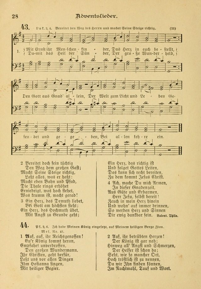 Gesangbuch mit Noten: herausgegeben von der Allgemeinen Conferenz der Mennoniten von Nord-Amerika page 28