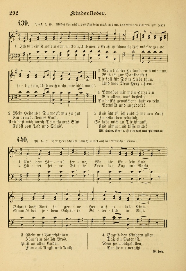 Gesangbuch mit Noten: herausgegeben von der Allgemeinen Conferenz der Mennoniten von Nord-Amerika page 292
